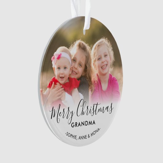 Joyeux Noël moderne Grand-mère Photo (devant)