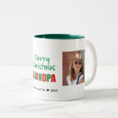Joyeux Noël moderne grand-père 2 Photo Mug (Devant droit)