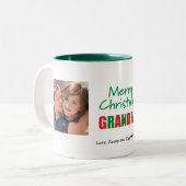 Joyeux Noël moderne grand-père 2 Photo Mug (Devant gauche)