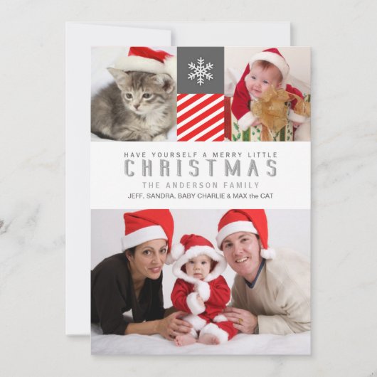 Joyeux Noël Moderne Grandes Cartes photos de vacan (Devant)