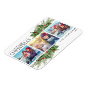 Joyeux Noël moderne Holly Berry Magnet photo (Côté Gauche)
