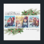 Joyeux Noël moderne Holly Berry Magnet photo<br><div class="desc">Célébrez le plus beau moment de l'année avec notre aimant photo Joyeux Noël moderne Holly Berry! Cette belle carte présente un magnifique collage de trois photos, ainsi qu'une verdure d'hiver moderne et des motifs festifs de baies sainte. La meilleure façon d'envoyer des encouragements de vacances à vos amis et à...</div>