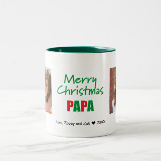 Joyeux Noël Moderne Papa 2 Photo Mug