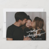 Joyeux Noël moderne photo carte de vacances minima (Devant)