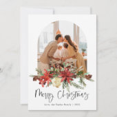 Joyeux Noël moderne photo carte de vacances minima (Devant)