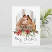 Joyeux Noël moderne photo carte de vacances minima (Debout devant)