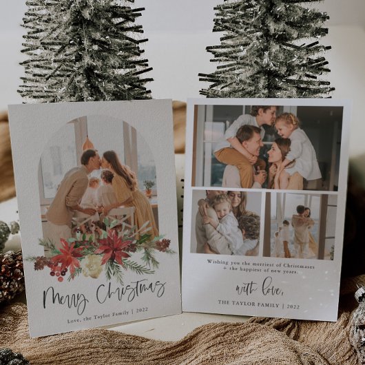 Joyeux Noël moderne photo carte de vacances minima