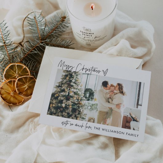 Joyeux Noël moderne photo carte de vacances minima