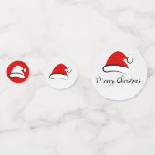 Joyeux Noël moderne Santa Chapeau Table Confetti (Devant)