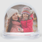 Joyeux Noël moderne Script Photo Globe de neige (Arrière)