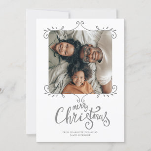 Joyeux Noël moderne Simple Carte photo