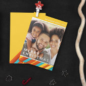 Joyeux Noël Moderne Stripes Photo Foil Vacances