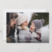 Joyeux Noël moderne une photo carte de vacances (Devant)