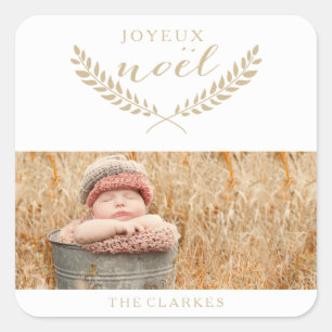 JOYEUX NOEL MODERNE VAKANTIE FOTO CADEAU LABELS