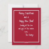 Joyeux Noël, Mon Amour ! Carte de vacances (Dos)