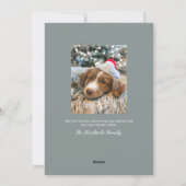Joyeux Noël Monogramme Wreath Carte de vacances (Dos)