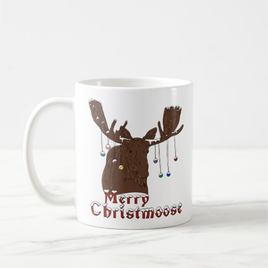Joyeux Noël Moose Coffee Mug (Gauche)