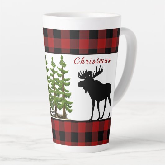 Joyeux Noël Moose Latte Mug (Angle droit)