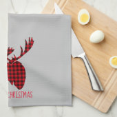 Joyeux Noël Moose Serviette de cuisine (Quart Plié)