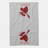 Joyeux Noël Moose Serviette de cuisine (Vertical)