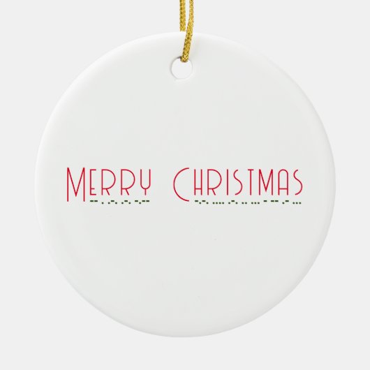 Joyeux Noël & Morse Code Ornement en métal (Devant)