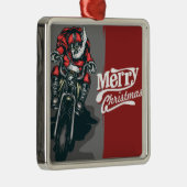 Joyeux Noël Moto Père Noël Ornement (Droite)