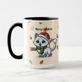 Joyeux Noël | Mug de Noël Chien Mignon (Gauche)