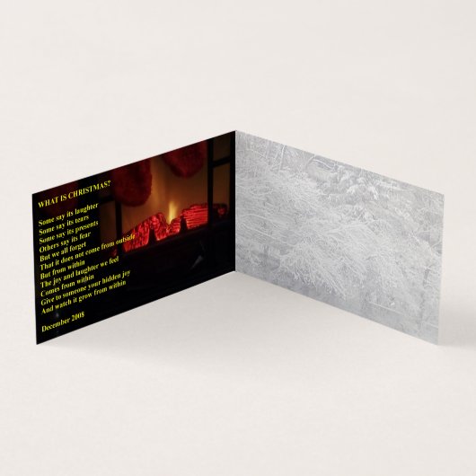 Joyeux Noël multilingue carte pliée (Inside)