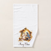 Joyeux Noël Nativité (Serviette à main)