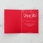 Joyeux Noël Neige Arbres pliés Invitation (Intérieur)