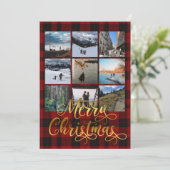 Joyeux Noël Neuf Photo Collage Carte de voeux (Debout devant)