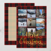 Joyeux Noël Neuf Photo Collage Carte de voeux (Devant / Derrière)