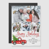 Joyeux Noël Noël 4 PHOTO Carte magnétique (Devant / Derrière)