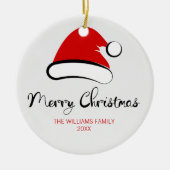 Joyeux Noël Noël Noël Père Noël Ornement en cérami (Devant)