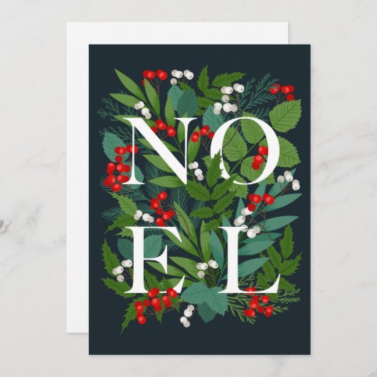 Joyeux Noël NOEL Rustique Carte de vœux d'entrepri (Devant / Derrière)