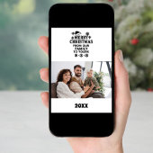 Joyeux Noël noir blanc carte photo moderne