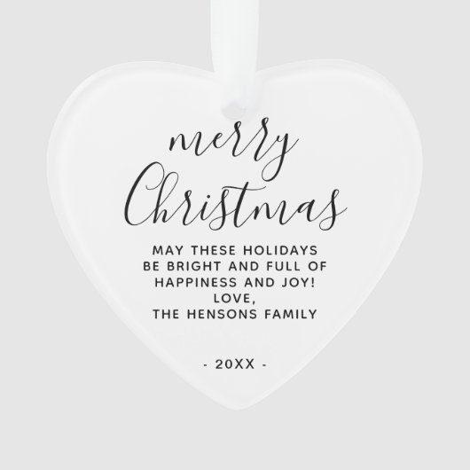 Joyeux Noël noir et blanc minimum (devant)