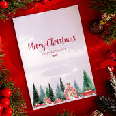 Joyeux Noël Nom de famille Carte de vacances pliée