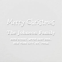 Joyeux Noël Nom personnalisé Adresse de retour