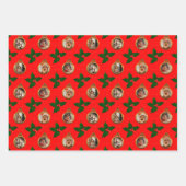 Joyeux Noël Nom Photo Feuilles de papier d'envelop (Devant 3)