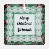 Joyeux Noël Nom réversible Ornement (Recto)