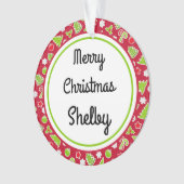 Joyeux Noël Nom Réversible Rétro (devant)