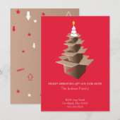 Joyeux Noël Notre nouvelle maison Faire-part mobil (Devant / Derrière)