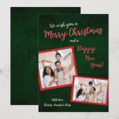 Joyeux Noël & Nouvel An Photo Carte Fête (Devant / Derrière)