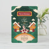 Joyeux Noël Nouvelle carte de réduction de maison (Debout devant)