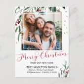 Joyeux Noël Nouvelle maison Faire-part mobile Phot (Devant)