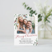 Joyeux Noël Nouvelle maison Faire-part mobile Phot (Debout devant)