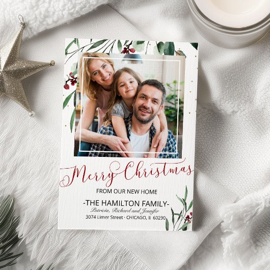 Joyeux Noël Nouvelle maison Faire-part mobile Phot