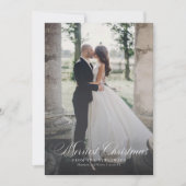 Joyeux Noël Nouvelle mariée Carte photo de vacance (Devant)