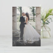 Joyeux Noël Nouvelle mariée Carte photo de vacance (Debout devant)